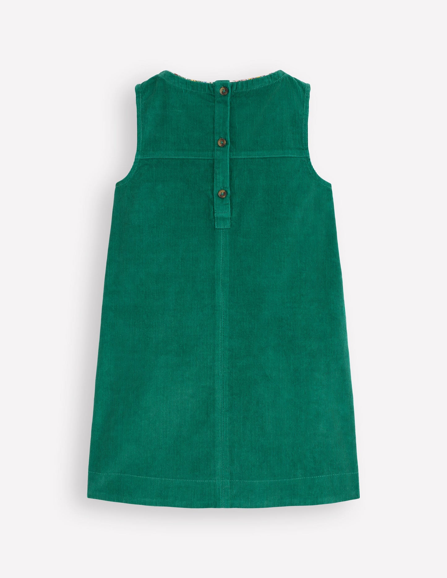 Saffy Cord Pinafore Dress-Jewel Green