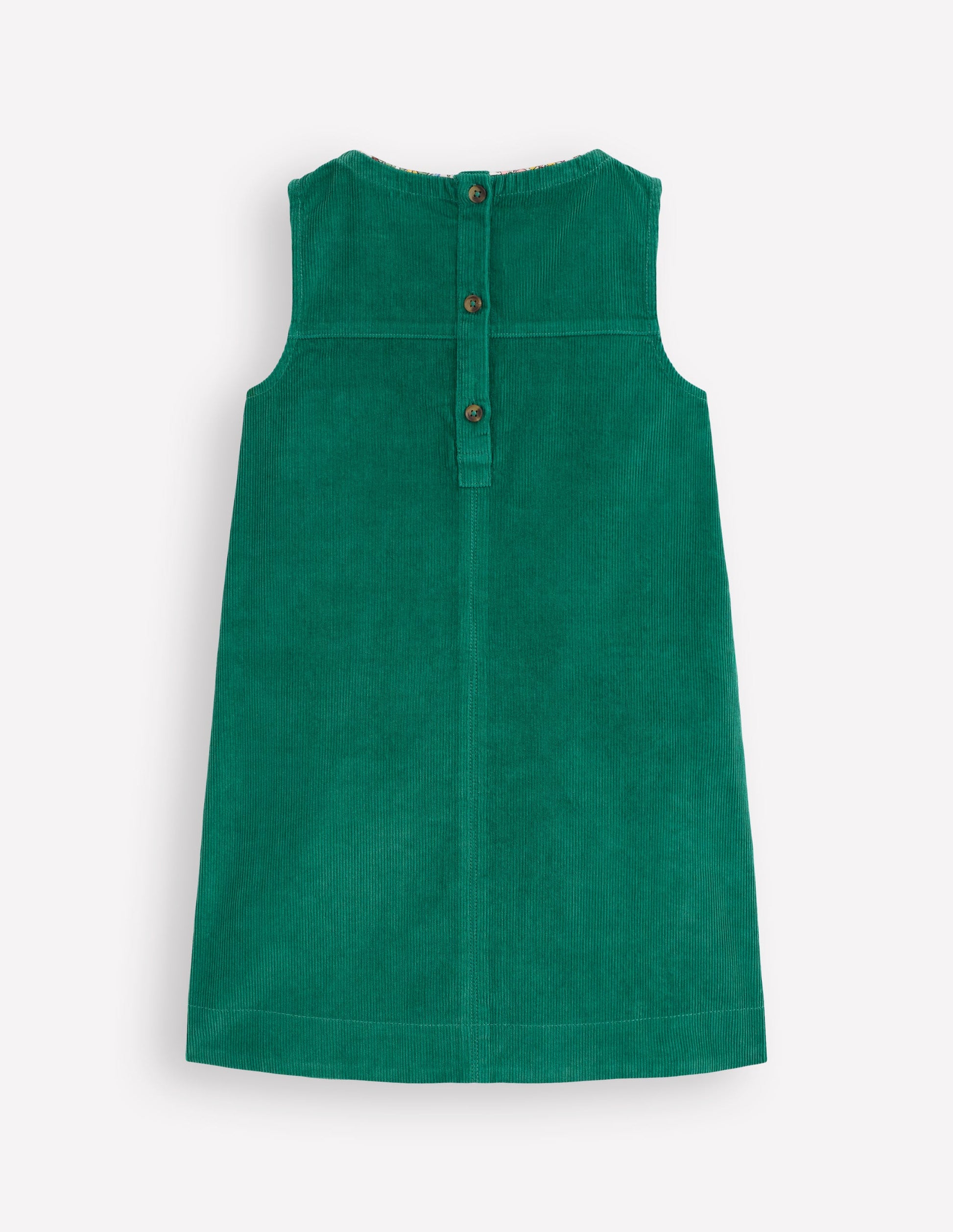 Saffy Cord Pinafore Dress-Jewel Green-2