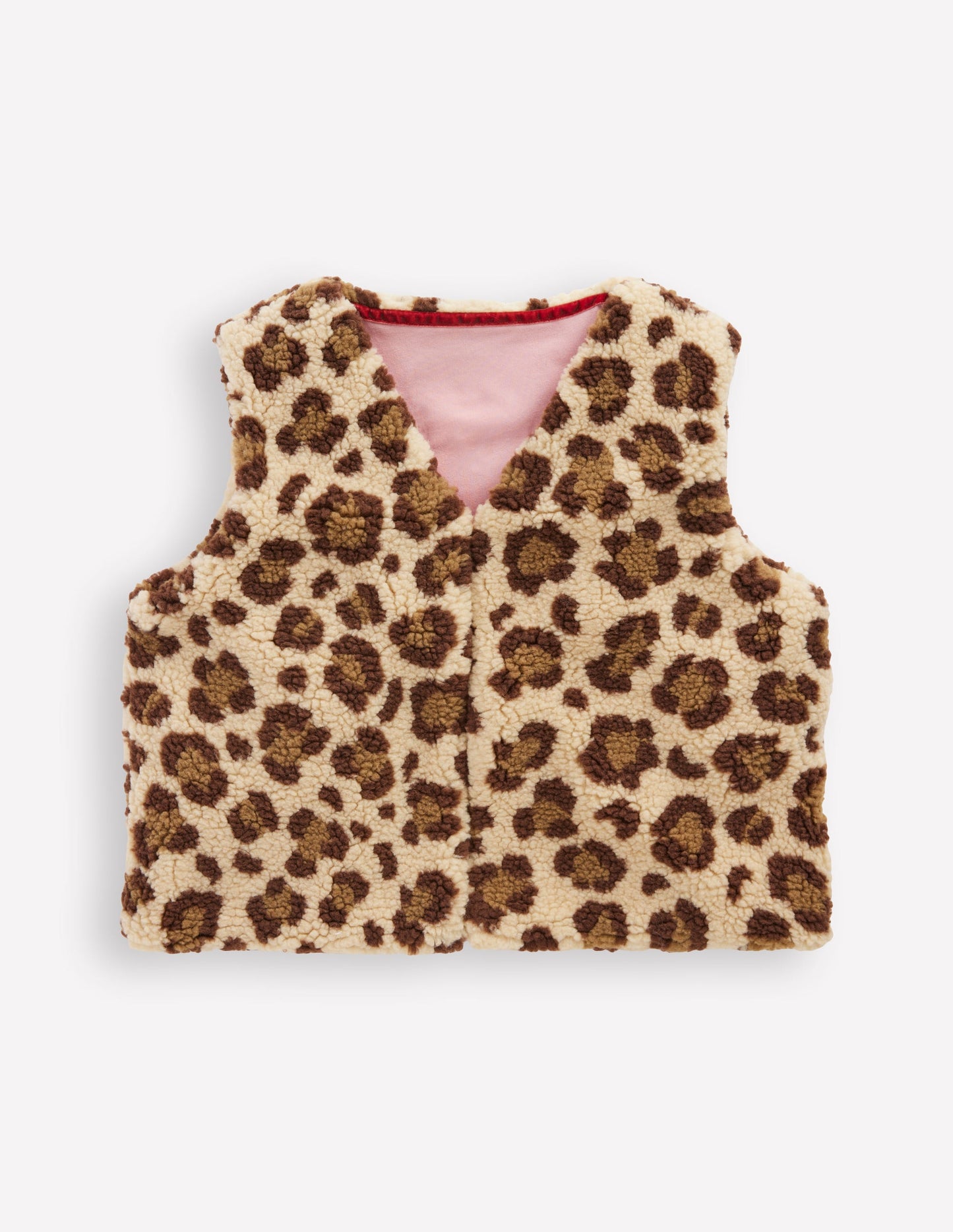 Relaxed Borg Gilet-Leopard