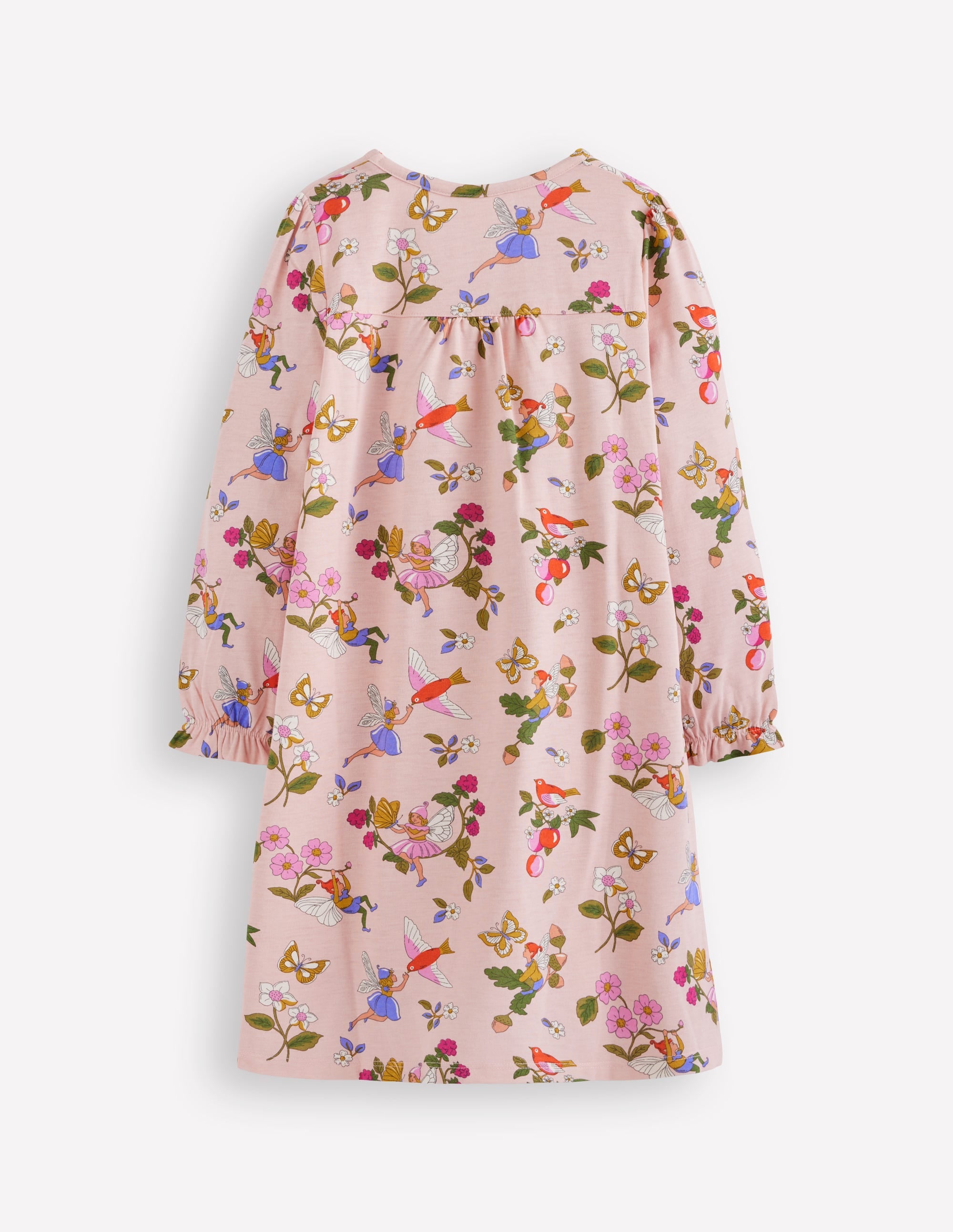 Printed Long Sleeve Nightie-Chalk Pink Fairy Tree - Image 2