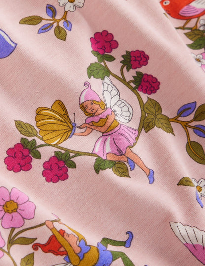 Printed Long Sleeve Nightie-Chalk Pink Fairy Tree-3