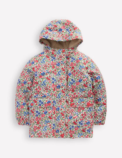 4-in-1 Waterproof Coat-Rapture Rose Flowerbed-1