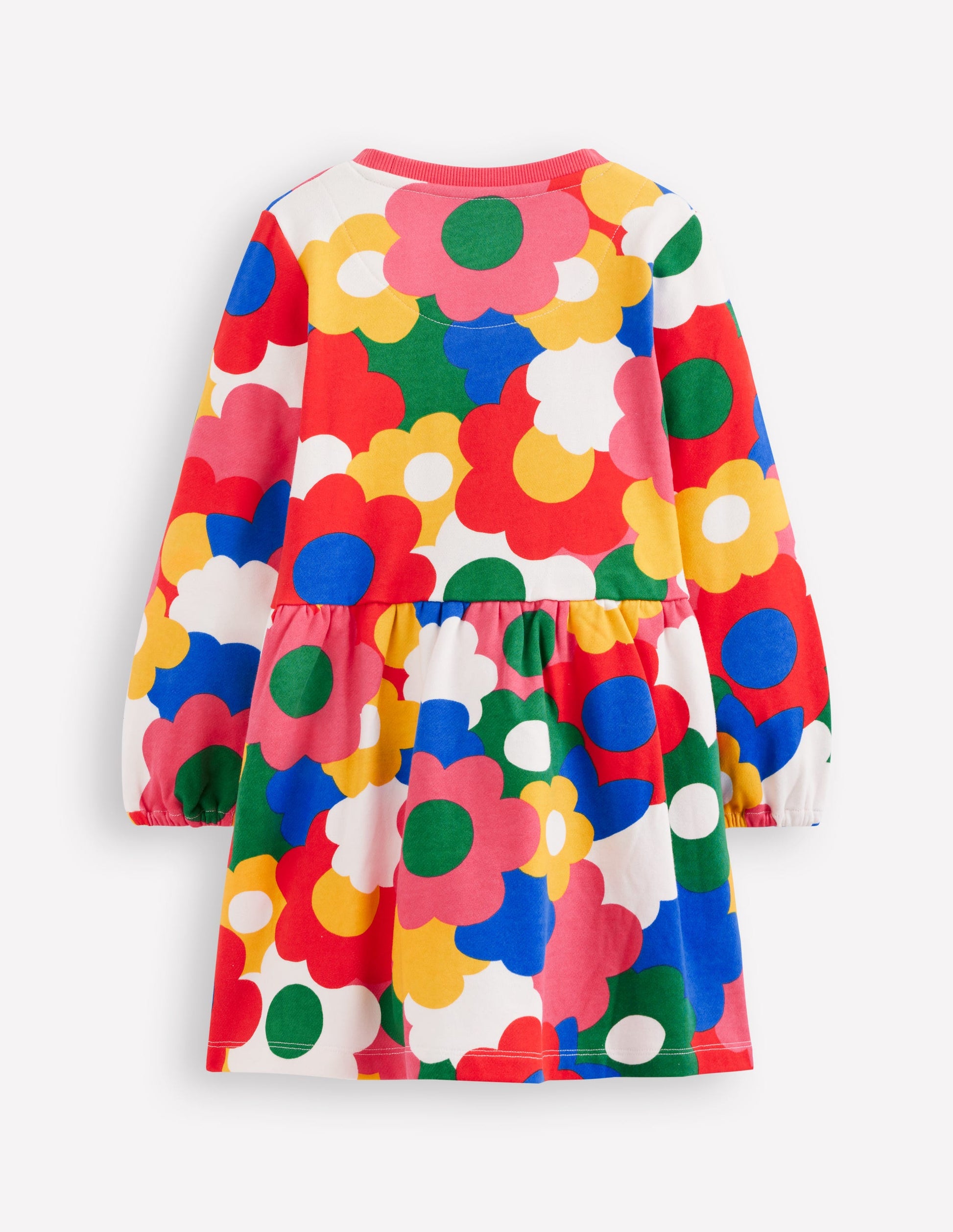 Loopback Sweat Dress-Multi Rainbow Flower-2