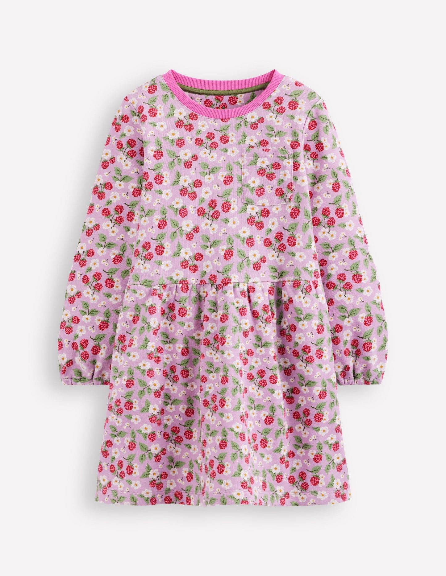 Loopback Sweat Dress-Soft Lavender Vintage Berry