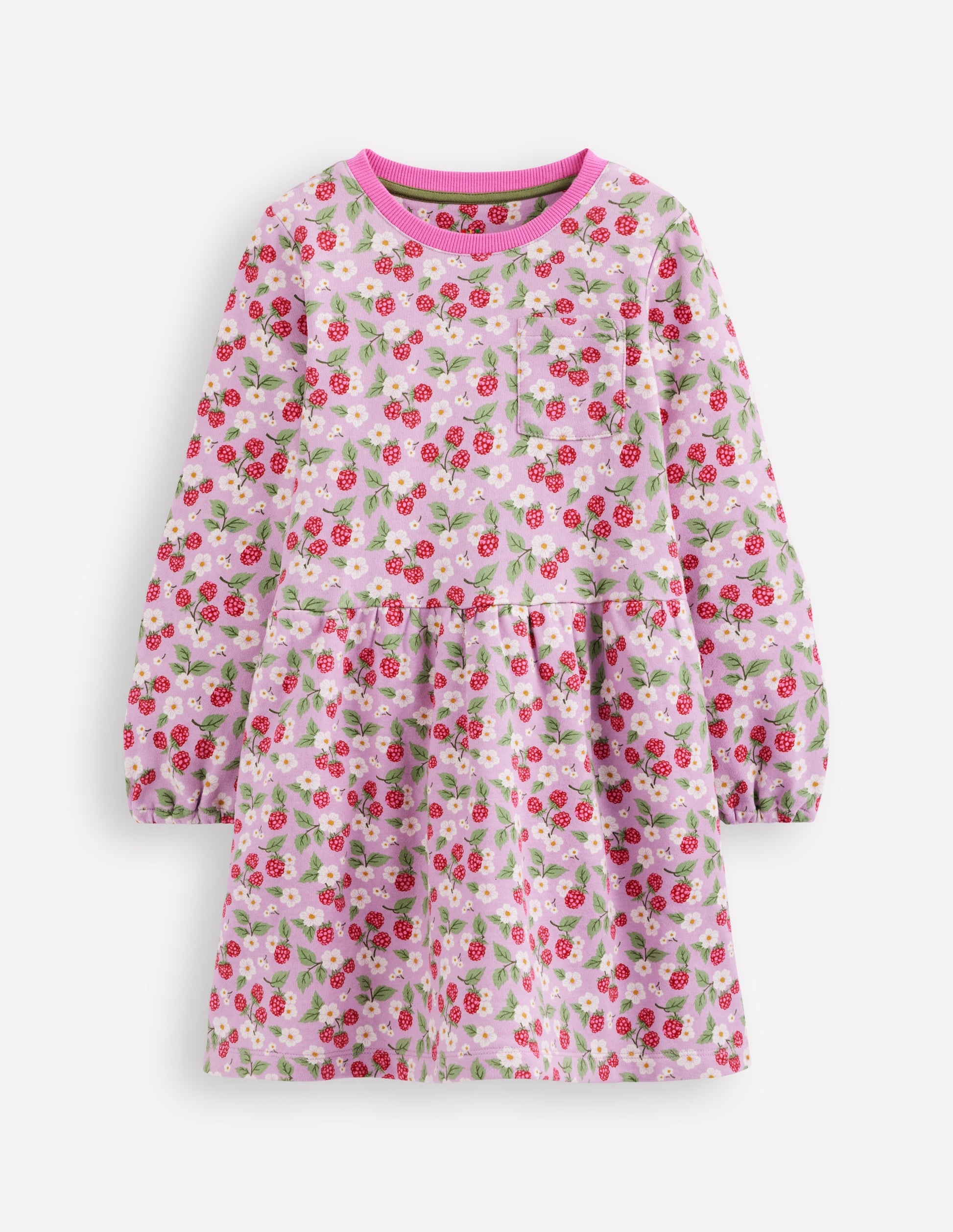 Loopback Sweat Dress-Soft Lavender Vintage Berry-1