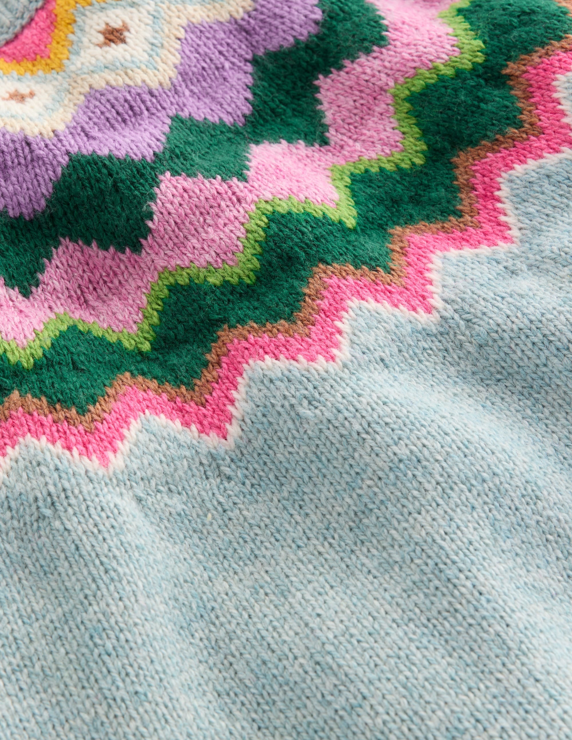Eleanor Fair Isle Jumper-Sea Mist Blue Fair Isle - Image 5