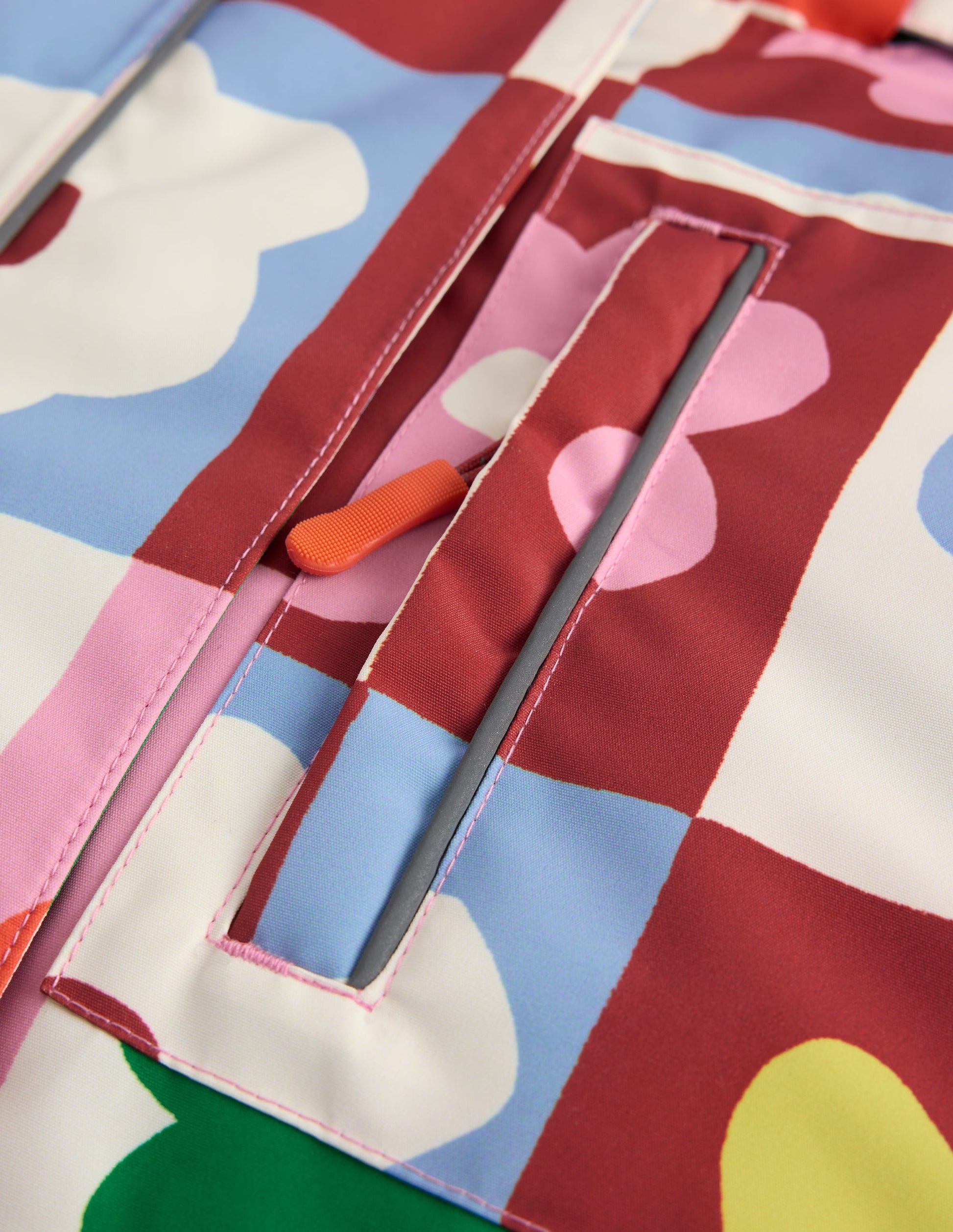 All-weather Waterproof Coat-Multi Flower Check-4