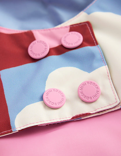 All-weather Waterproof Coat-Multi Flower Check-5