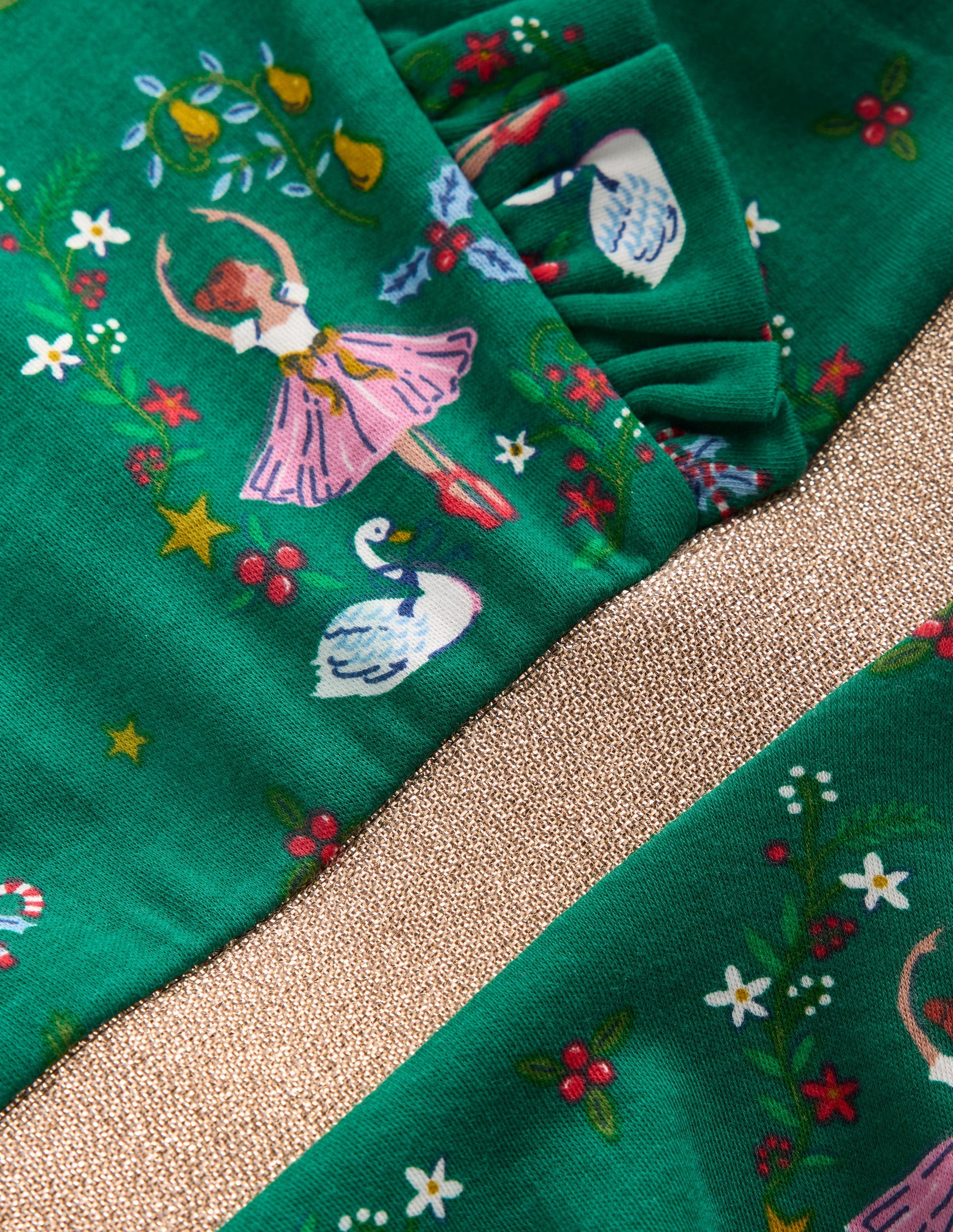 Cora Twirly Jersey Dress-Jewel Green Nutcracker | Boden UK Cora Twirly Jersey Dress-Jewel Green Nutcracker | Boden UK