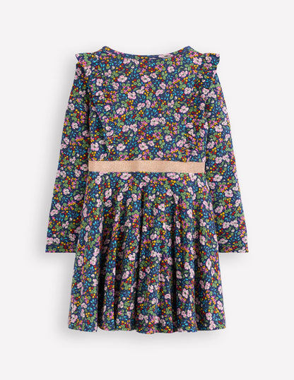 Cora Twirly Jersey Dress-Starboard Blue Berry Floral-2