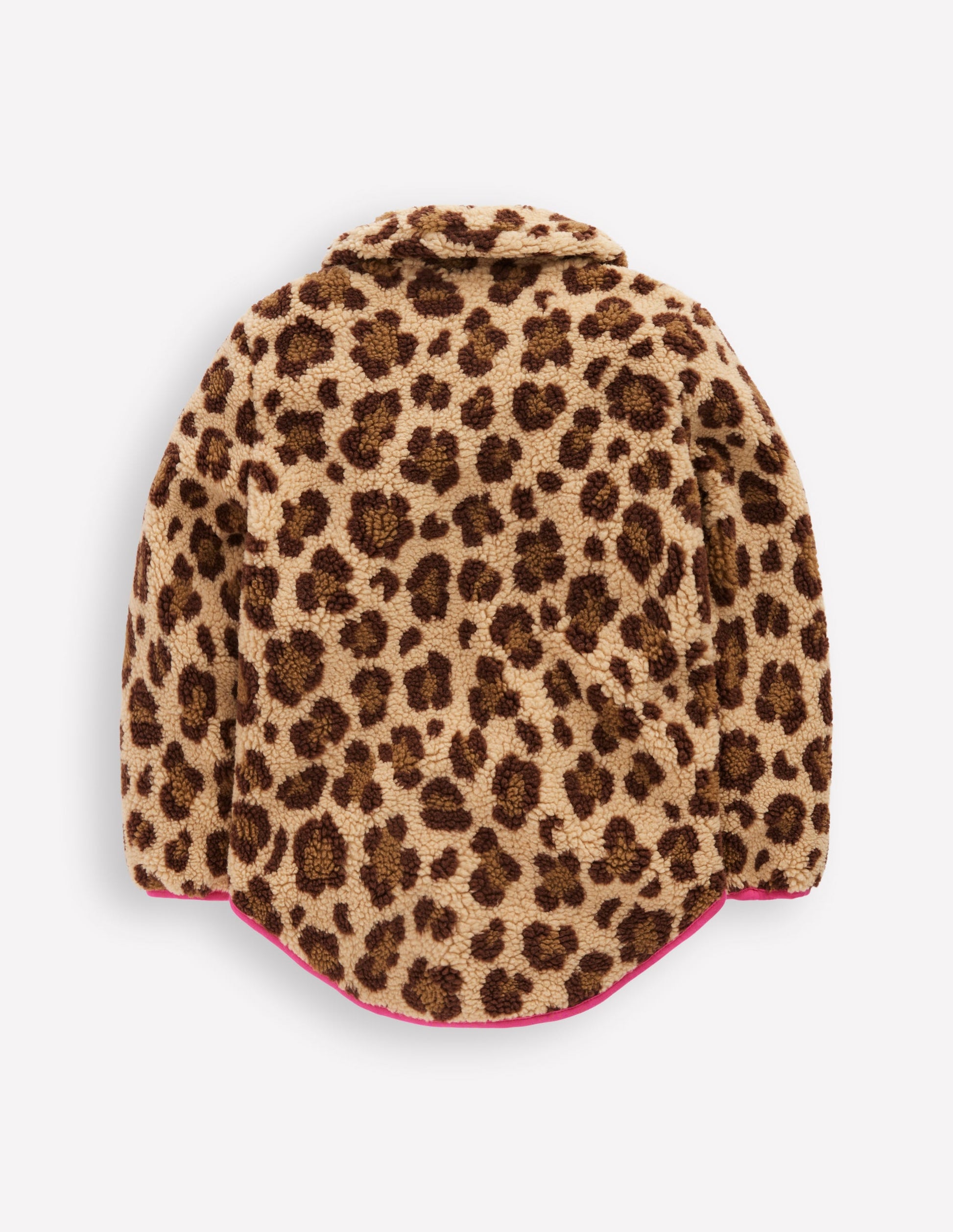 Collared Borg Zip Through-Leopard-2