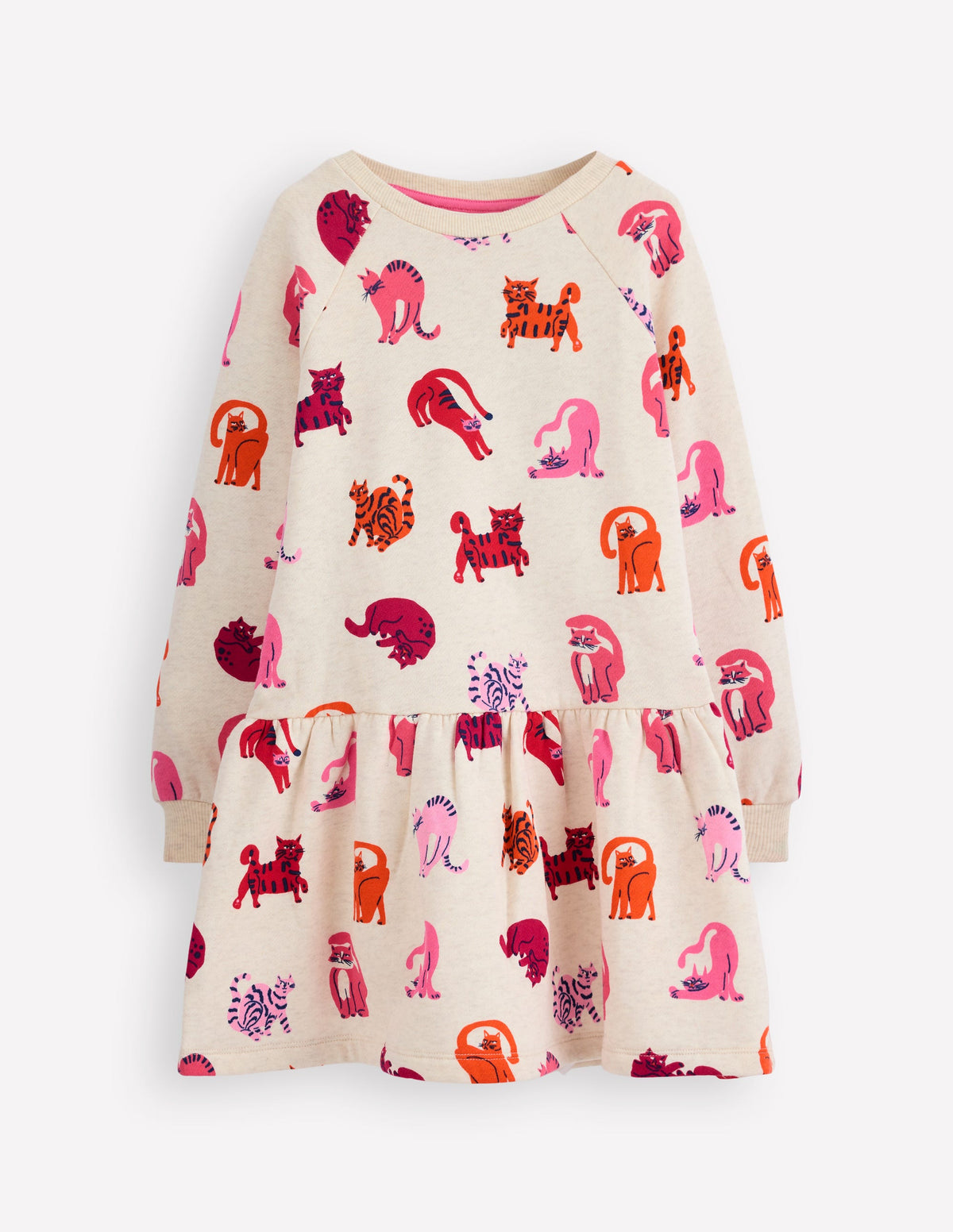 Cosy Sweatshirt Dress-Multi Cats - Image 1