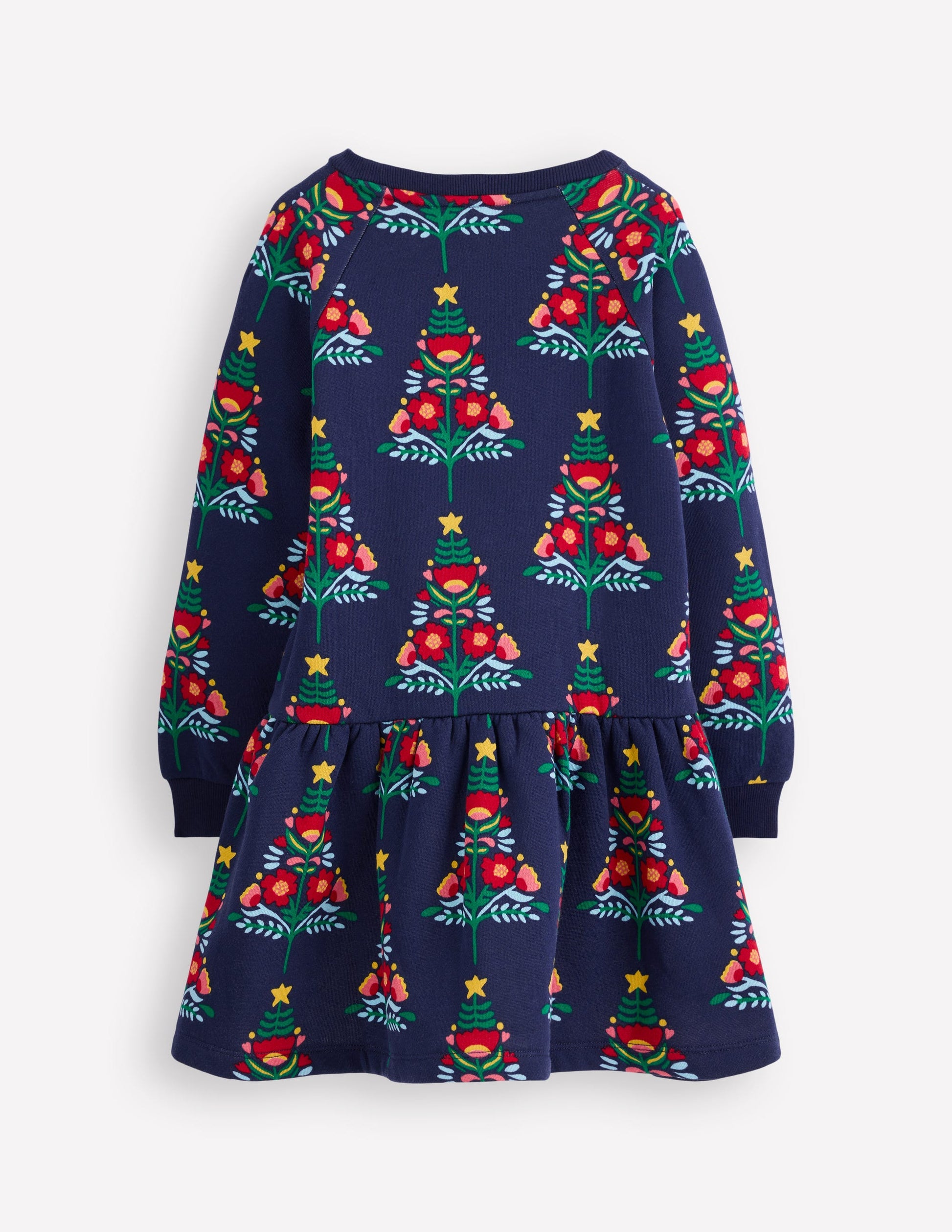 Cosy Sweatshirt Dress-College Navy Christmas Trees Cosy Sweatshirt Dress-College Navy Christmas Trees
