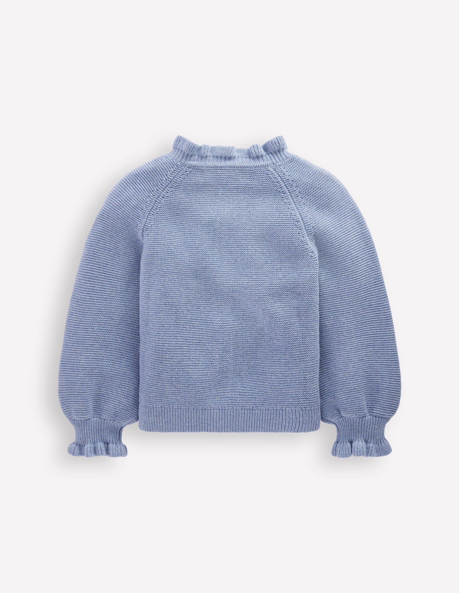 Pretty Embroidered Cardigan-Glacier Blue-2