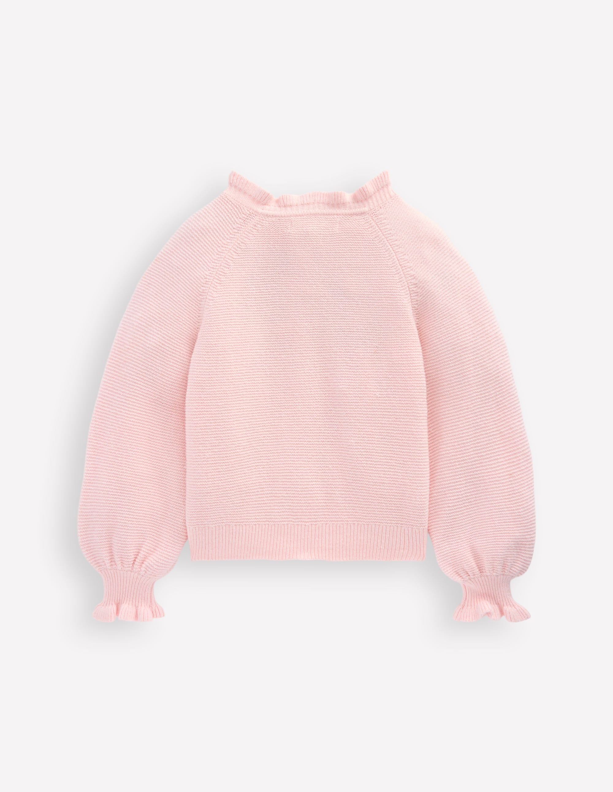 Pretty Embroidered Cardigan-Chalk Pink - Image 2