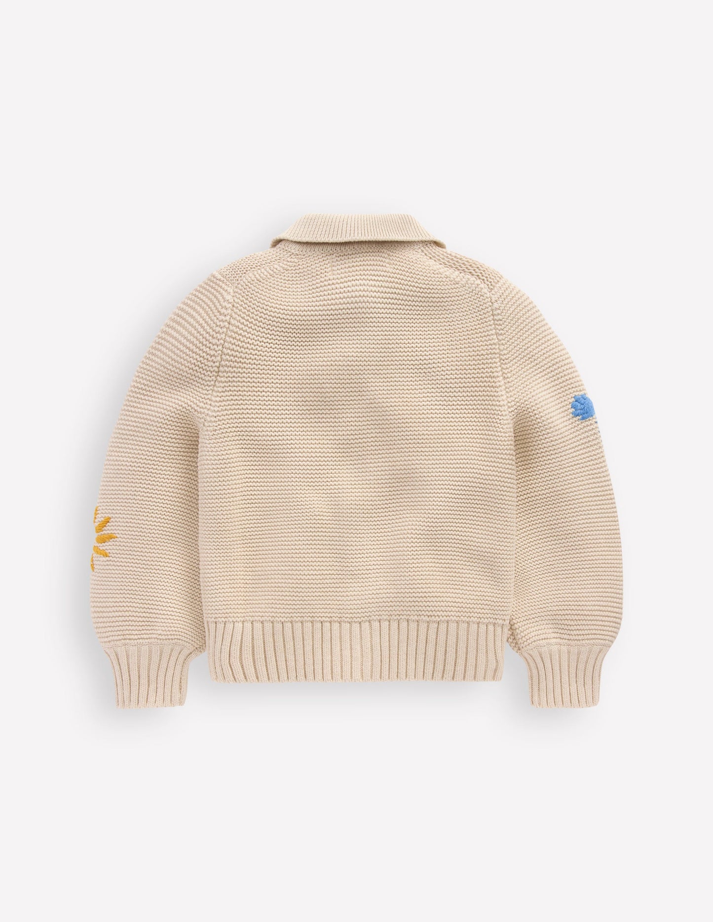 Collared Cardigan-Ecru Marl