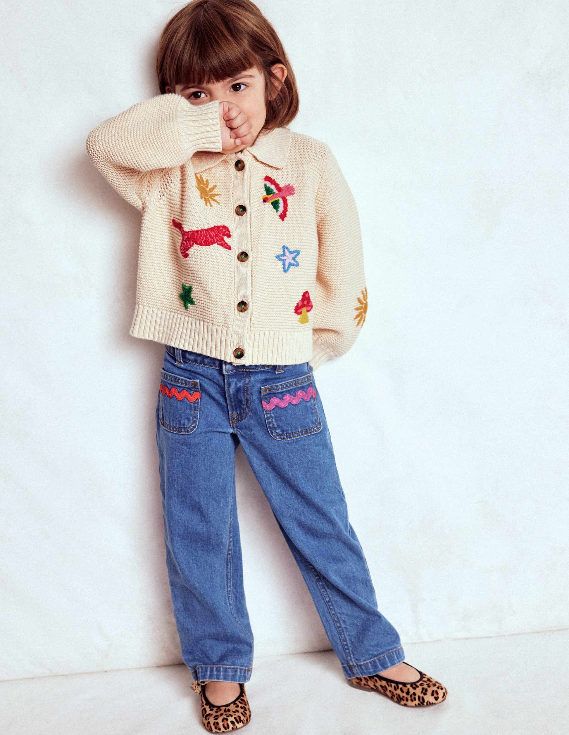 Collared Cardigan-Ecru Marl-1