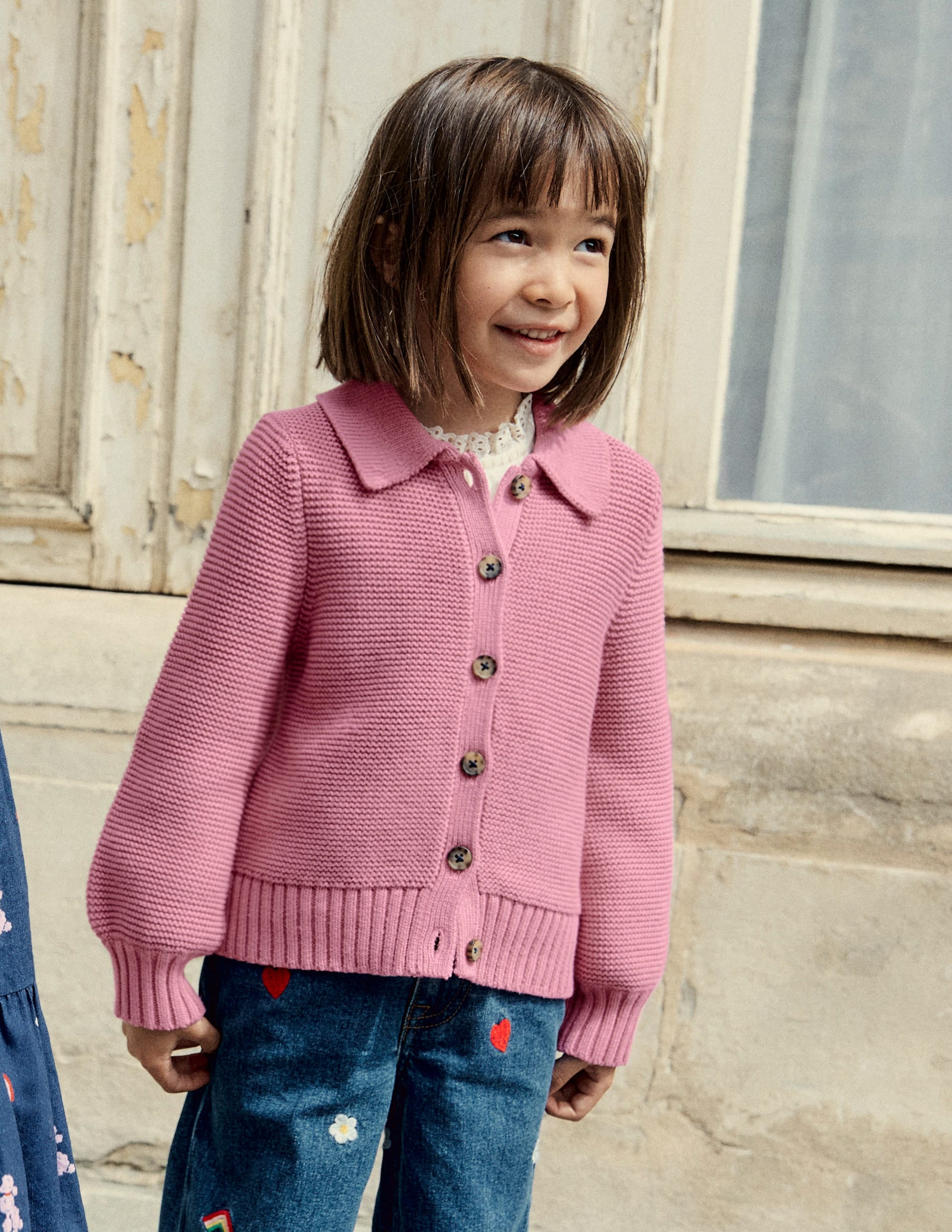 Collared Cardigan-Pink Haze | Boden UK