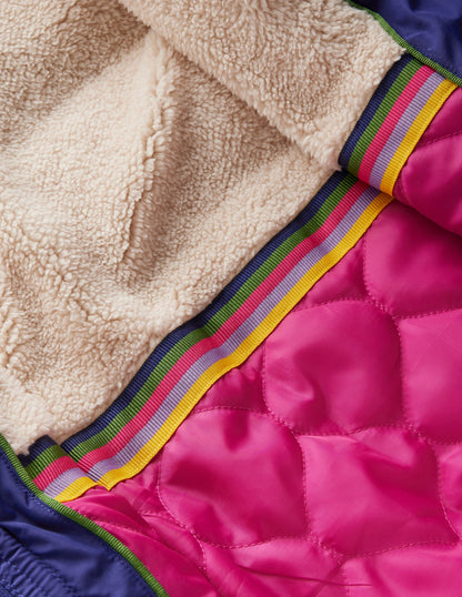 Longline Padded Coat-Rainbow Colourblock-5