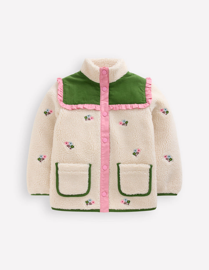 Pretty Borg Mix Jacket-Soft Ivory Embroidered