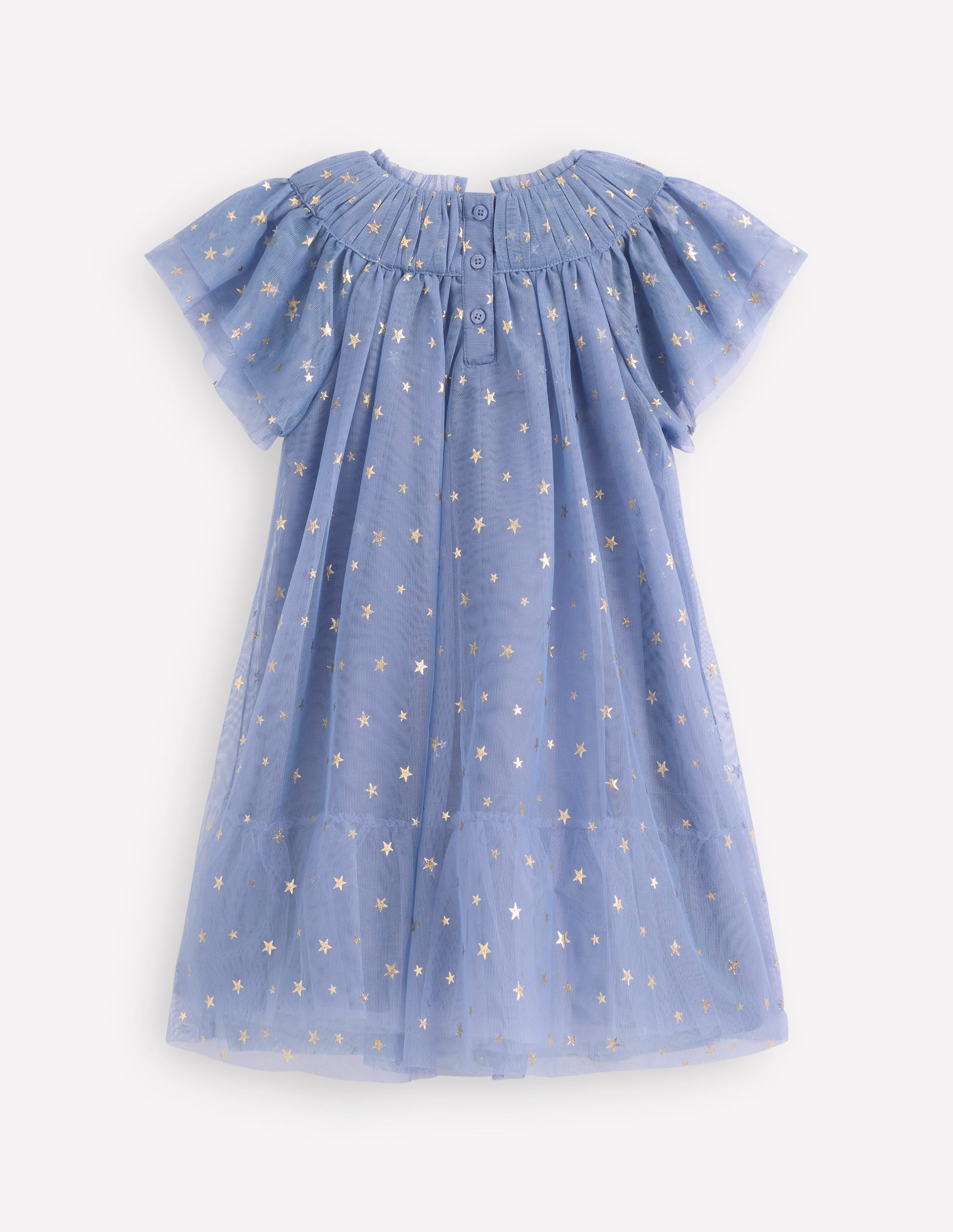 Tiered Tulle Dress-Stormbolt Blue - Image 5