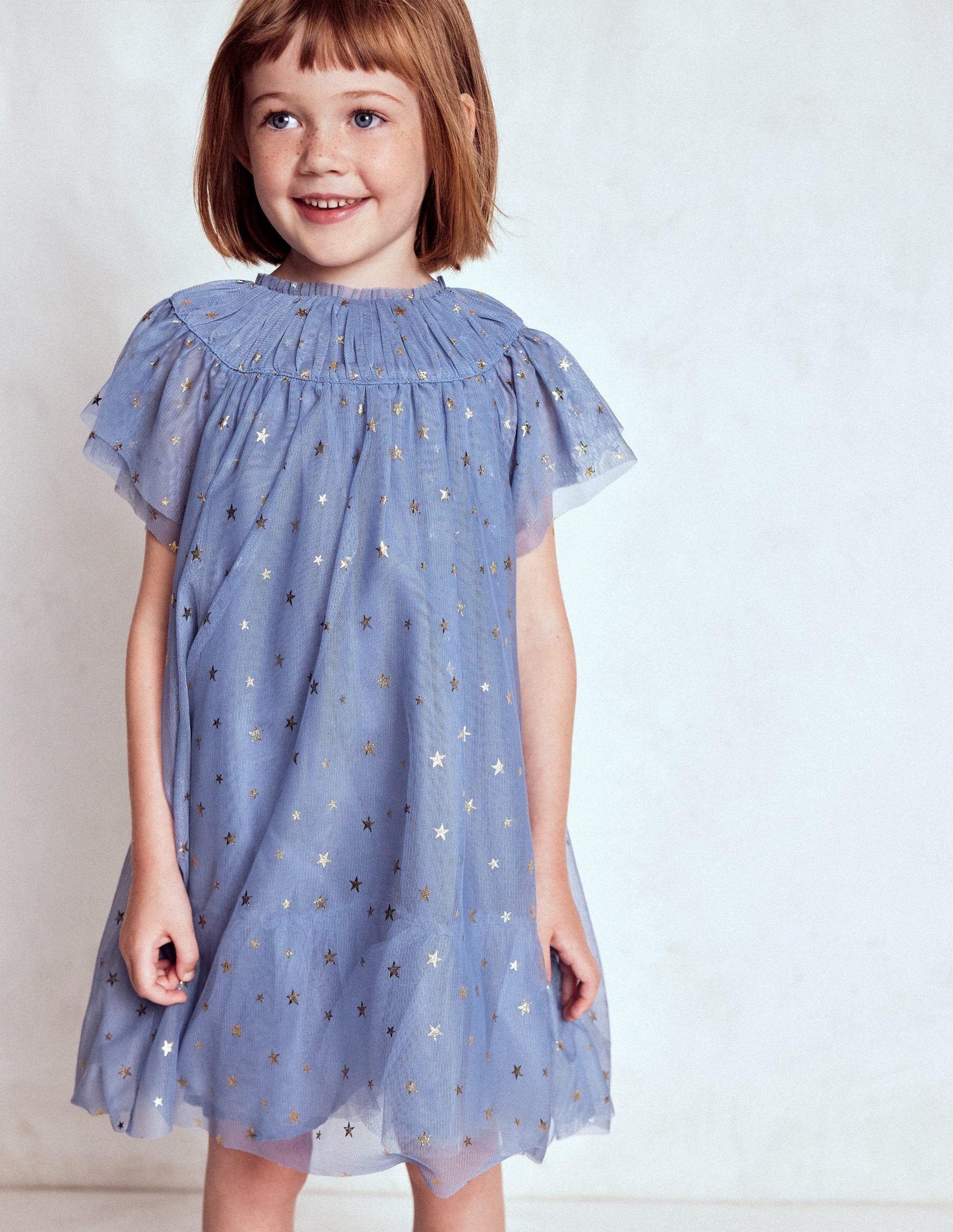 Tiered Tulle Dress-Stormbolt Blue | Boden UK Tiered Tulle Dress-Stormbolt Blue | Boden UK