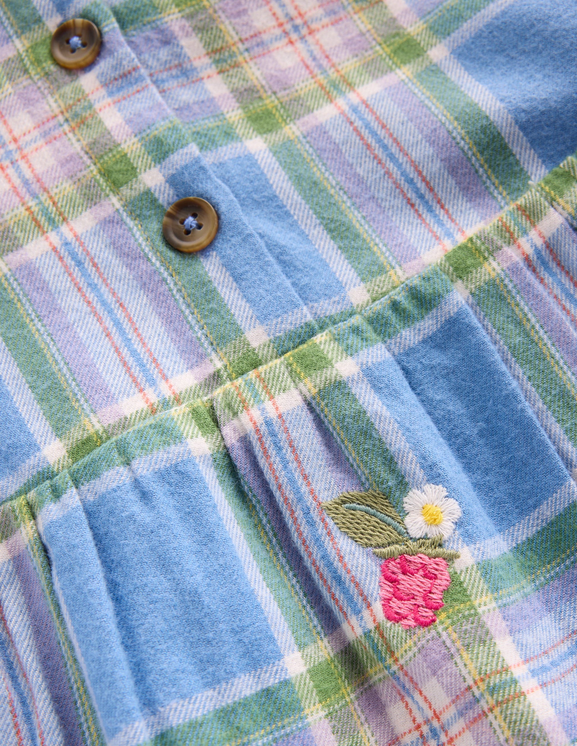 Minna Collared Woven Dress-Peacock Plume Blue Check-3