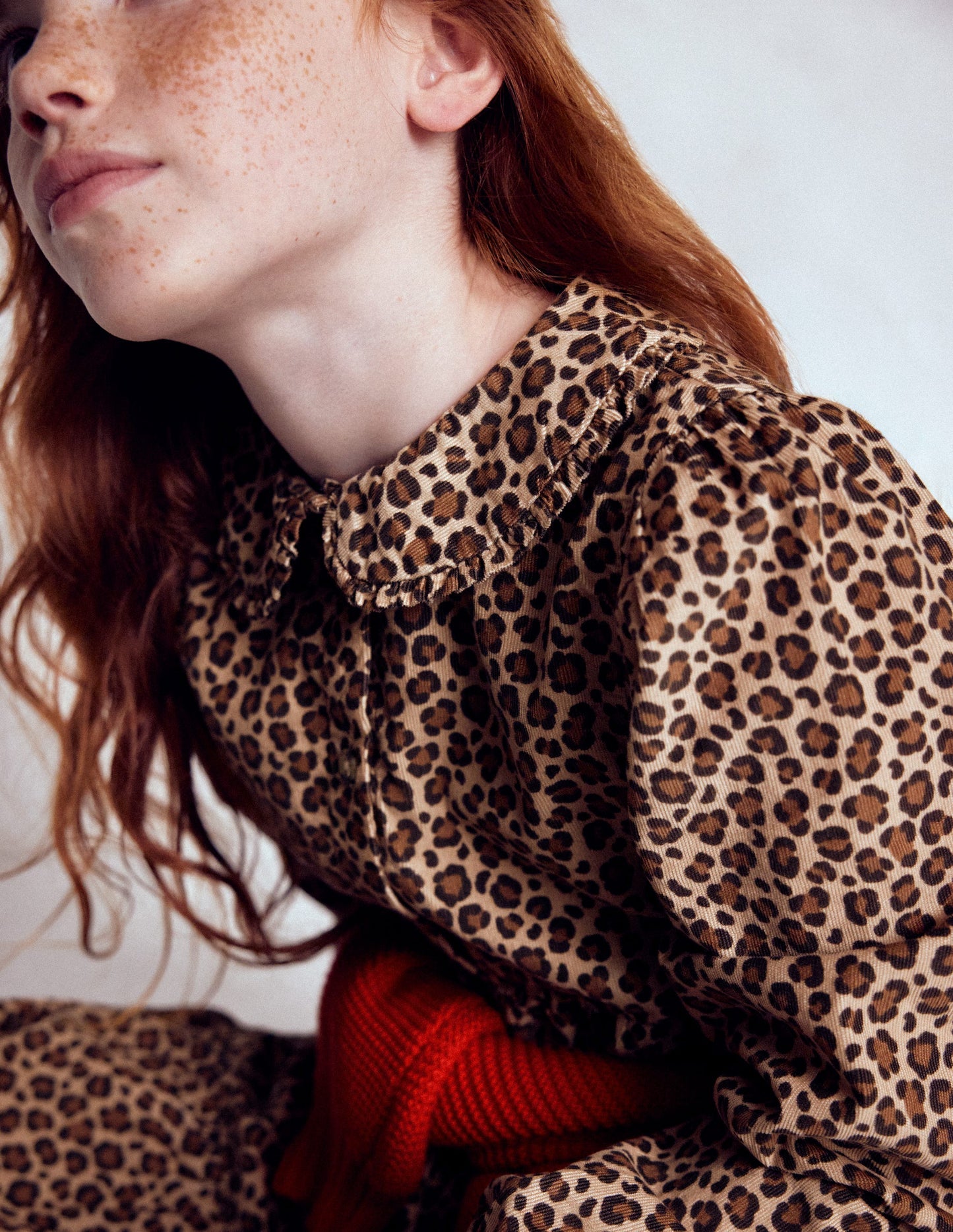 Minna Collared Woven Dress-Leopard