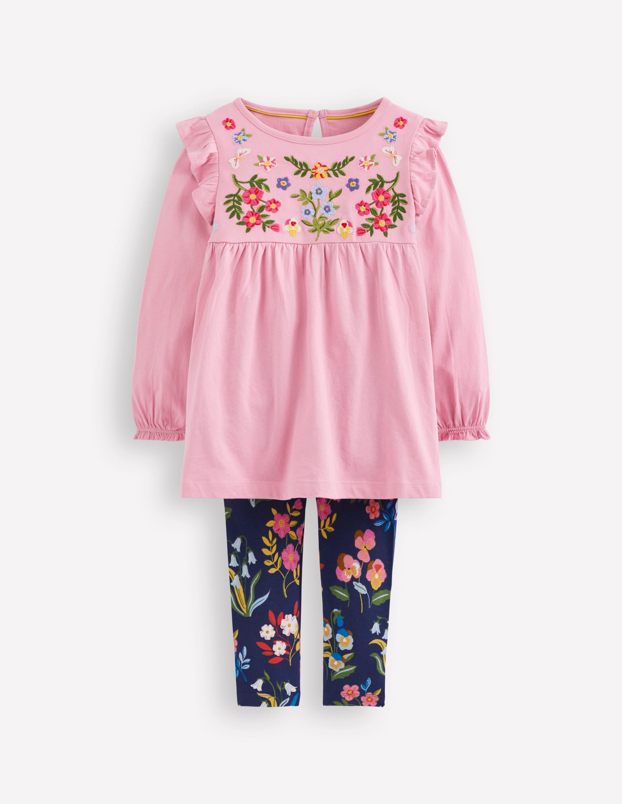 Embroidered Tunic Set-Formica Pink - Image 1