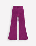 Ribbed Flare Leggings-BlackBerry