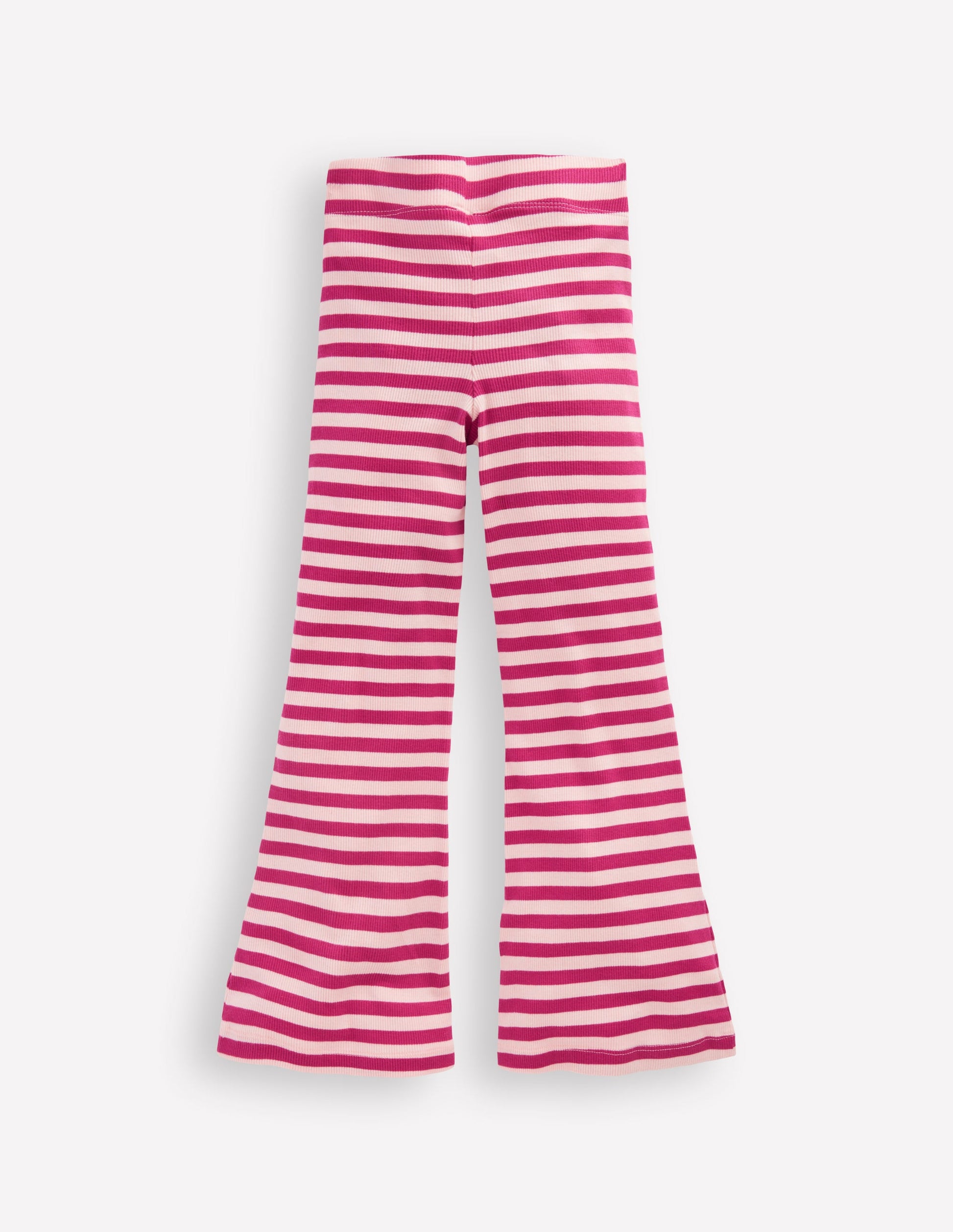 Ribbed Flare Leggings-Cherry Jam/Chalk Pink Stripe-2