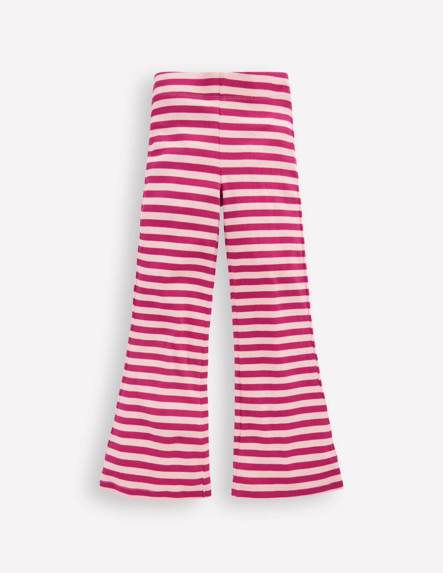 Ribbed Flare Leggings-Cherry Jam/Chalk Pink Stripe