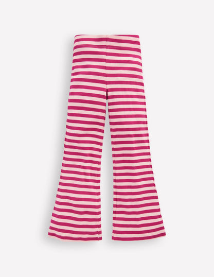 Ribbed Flare Leggings-Cherry Jam/Chalk Pink Stripe-1