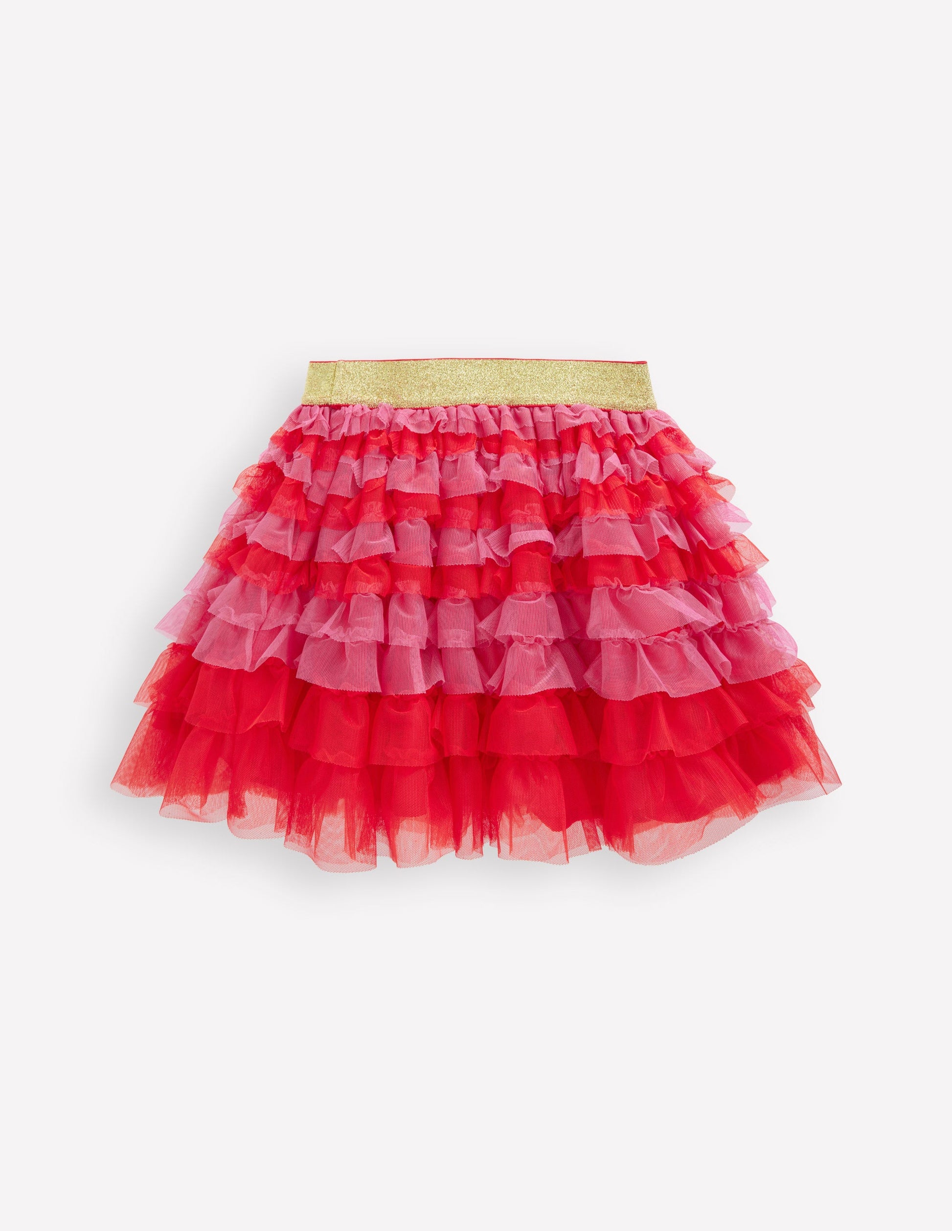 Tiered Tulle Skirt-Raspberry Pink-2