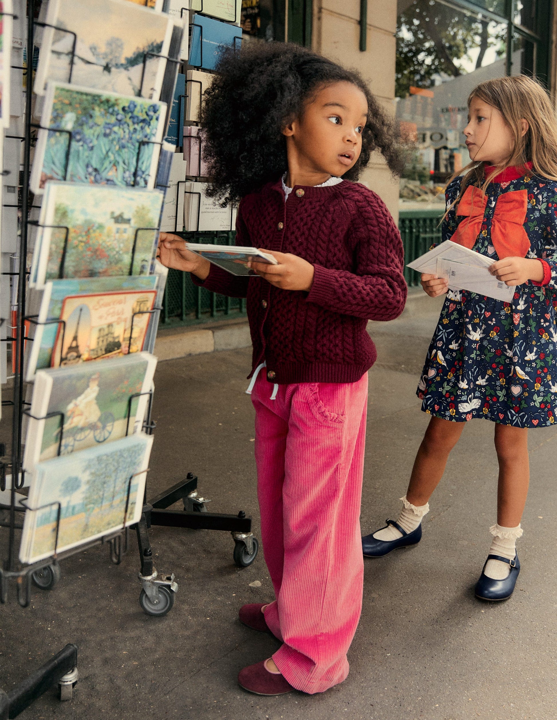 Relaxed Cord Trousers-Raspberry Pink-4