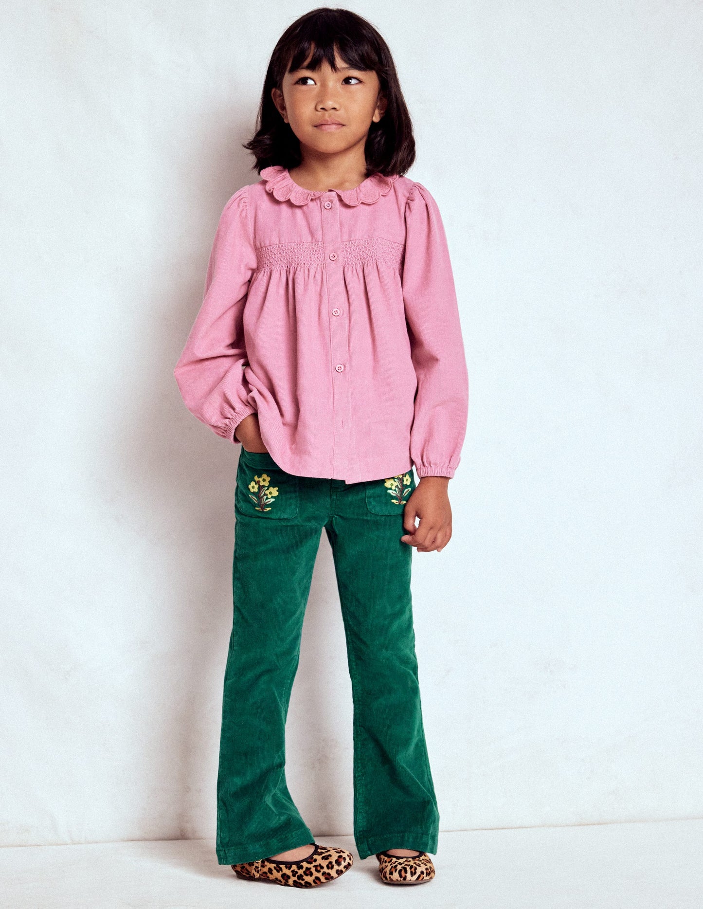 Kick Flare Trouser-Emerald Night