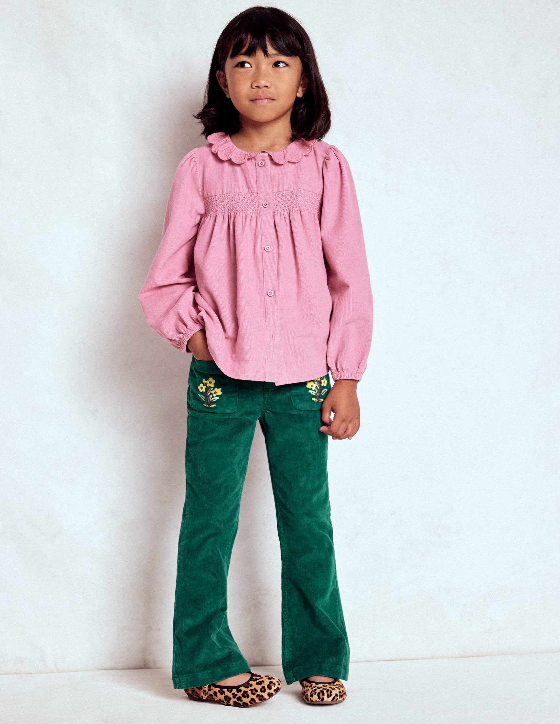 Kick Flare Trouser-Emerald Night-1