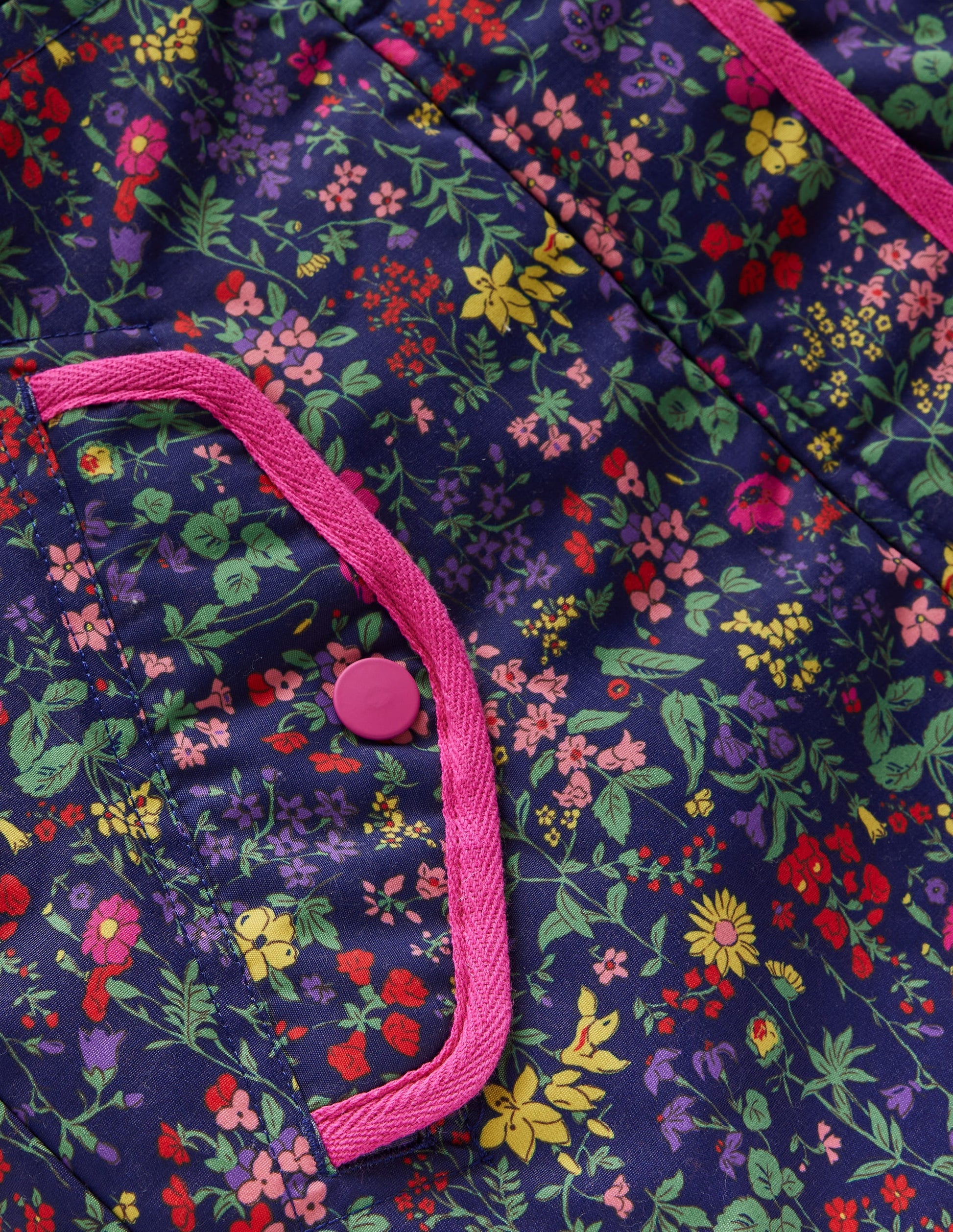 Joni Quilted Parka Coat-Blue Flower Meadow-3