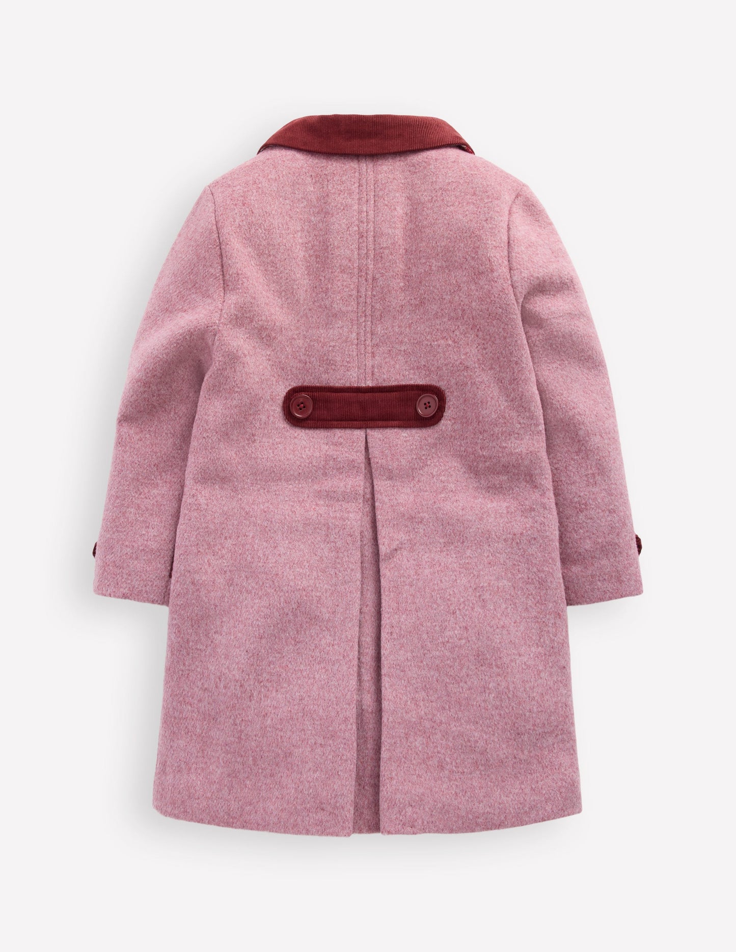 Wool Blend Coat-Pink Haze Bows