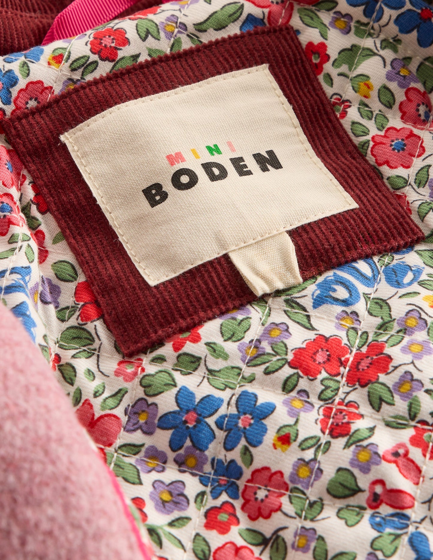 Wool Blend Coat-Pink Haze Bows