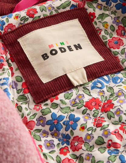 Wool Blend Coat-Pink Haze Bows-4