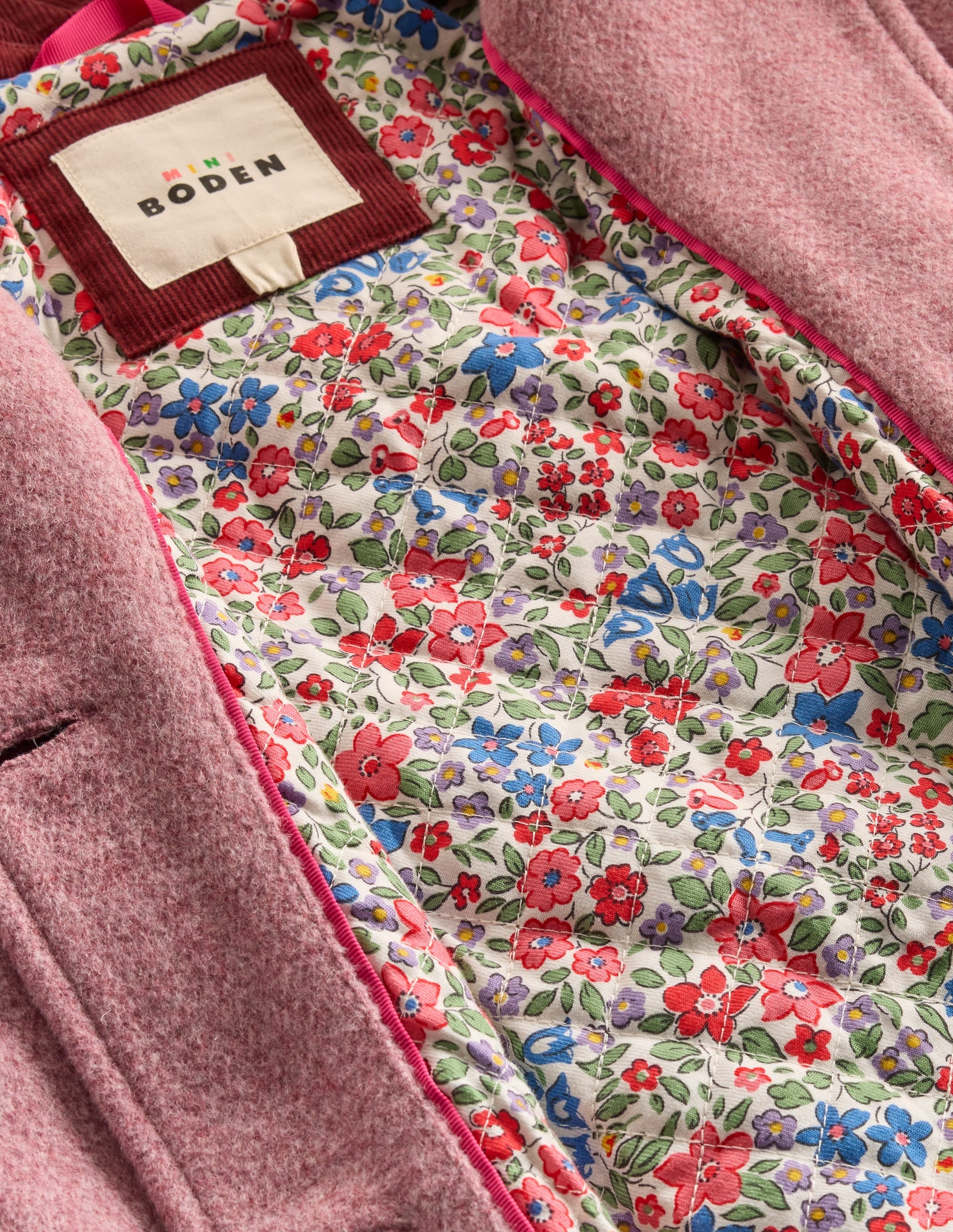 Wool Blend Coat-Pink Haze Bows - Image 5
