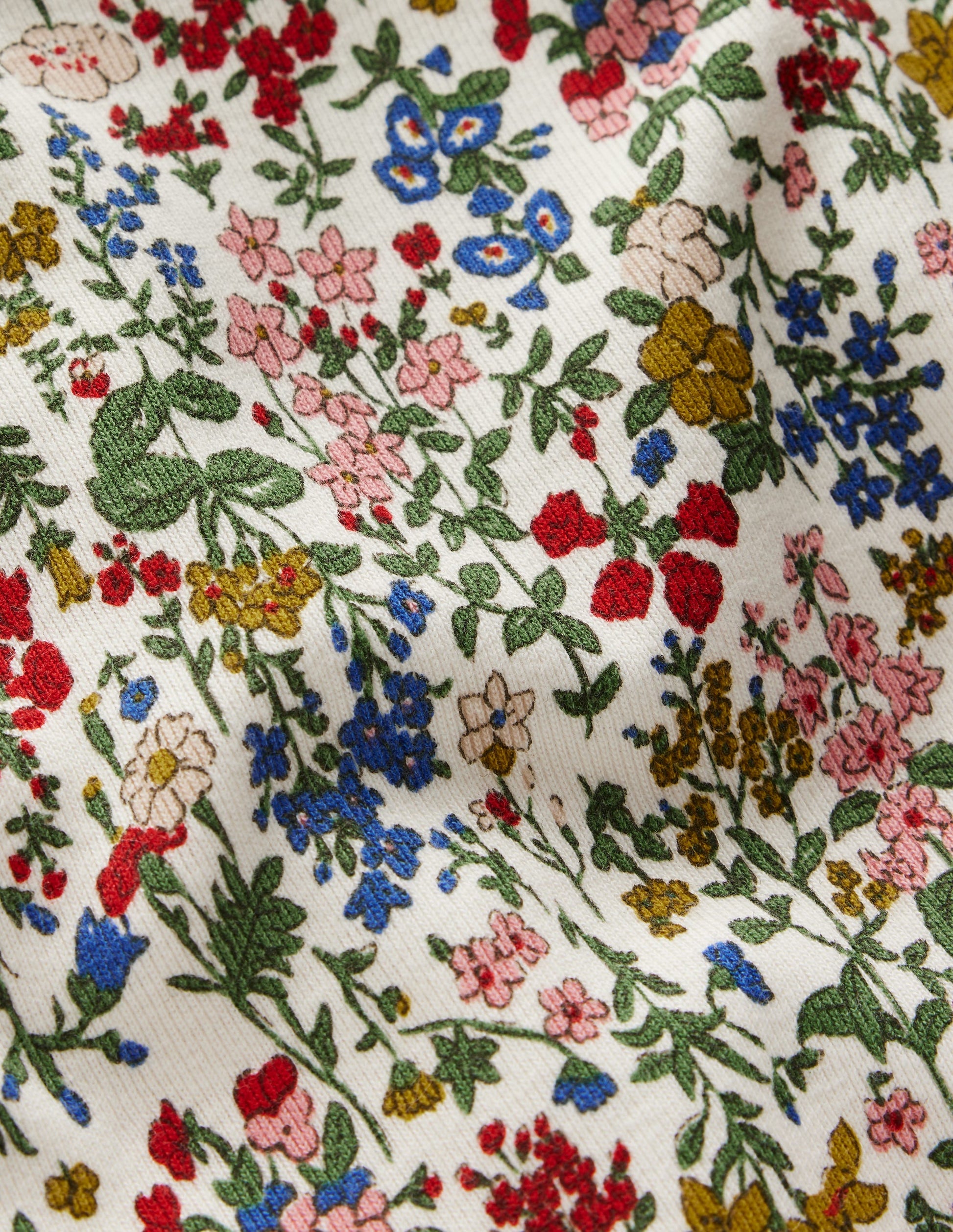 Snug Long John Pyjamas-Soft Ivory Floral-3