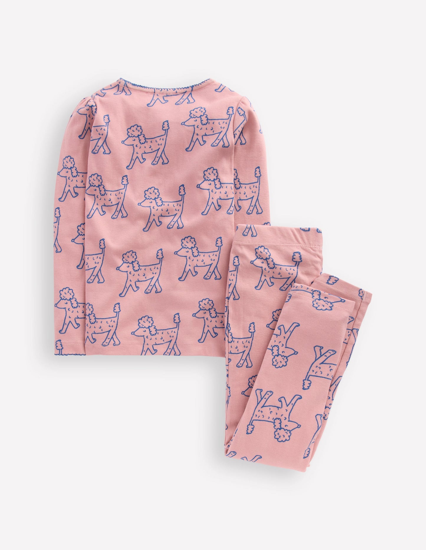 Snug Long John Pyjamas-Pink Poodles