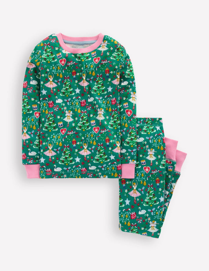 Snug Glow-in-the-dark Pyjamas-Jewel Green Nutcracker