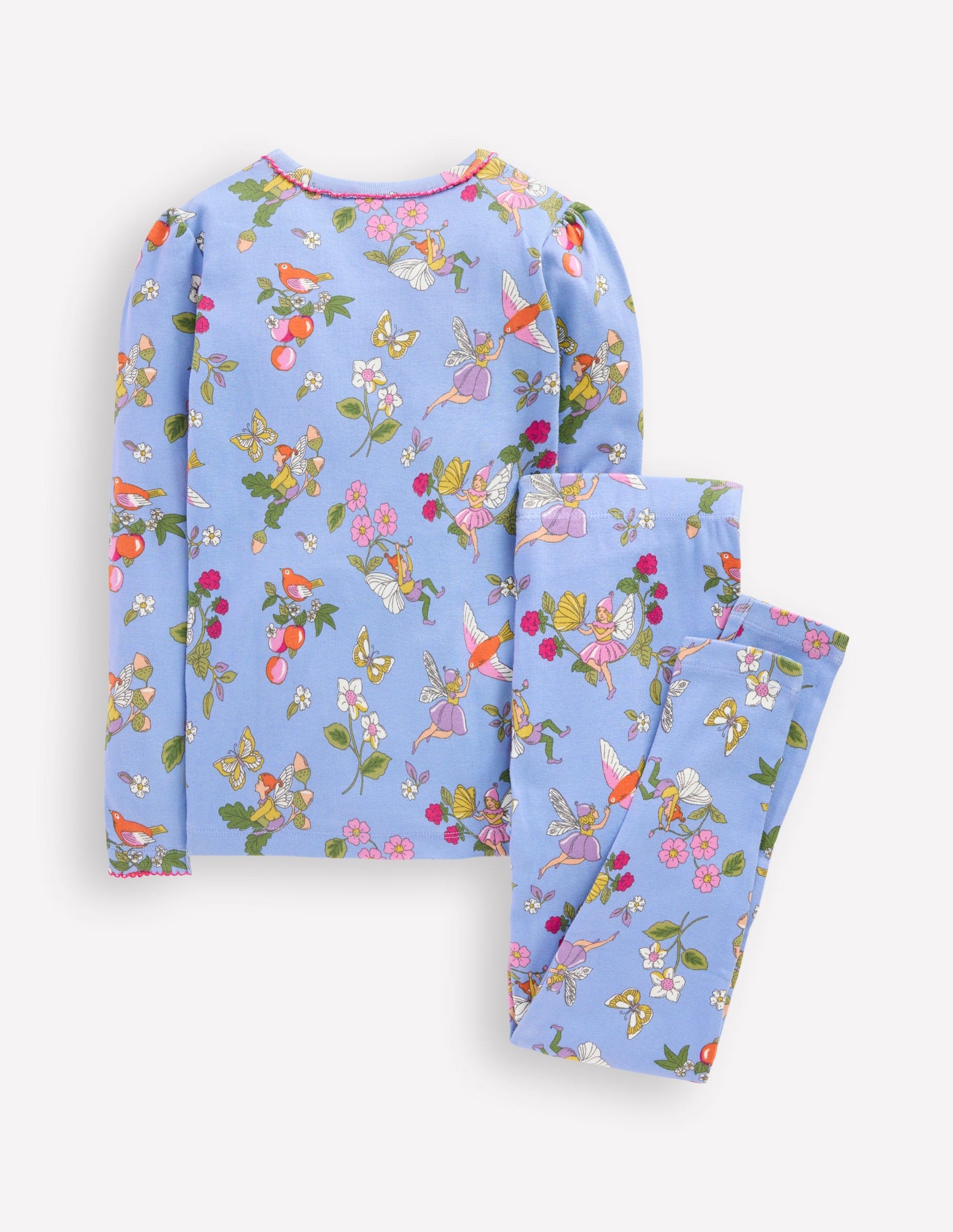 Snug Henley Pyjamas-Glacier Blue Fairy Print