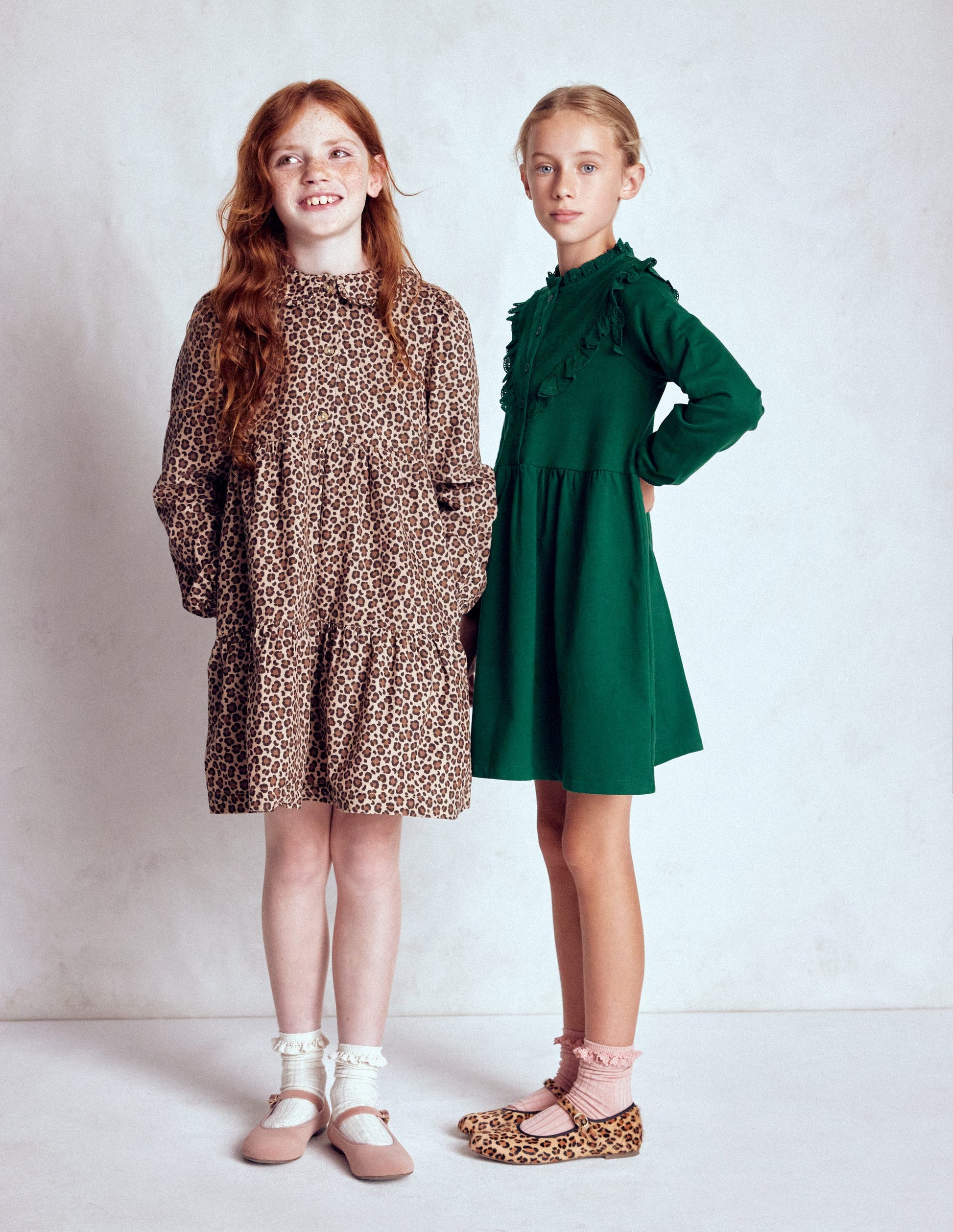 Lace Trim Sweatshirt Dress-Emerald Night-4