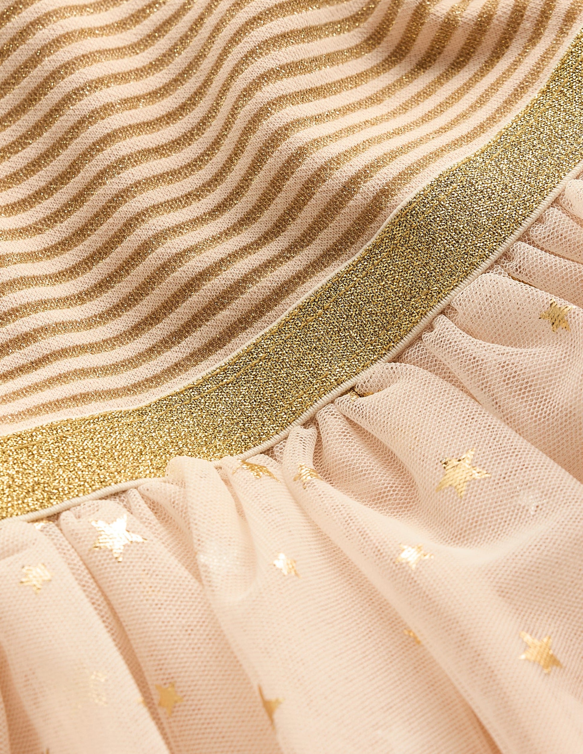 Twirly Tulle Mix Dress-Soft Ivory/ Gold Confetti-3