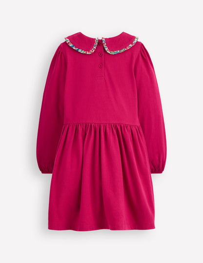 Pretty Appliqué Jersey Dress-Cherry Jam Horses-2