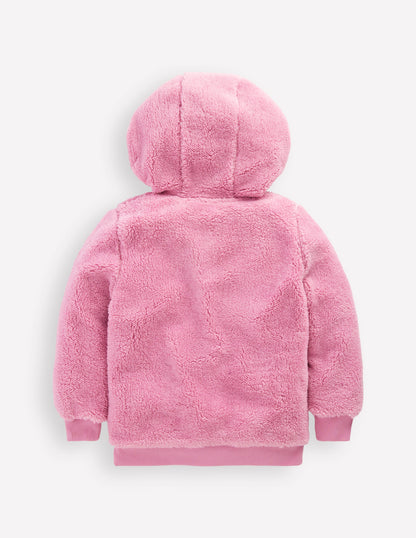 Cosy Fleece Half-Zip Hoodie-Pink Haze-2